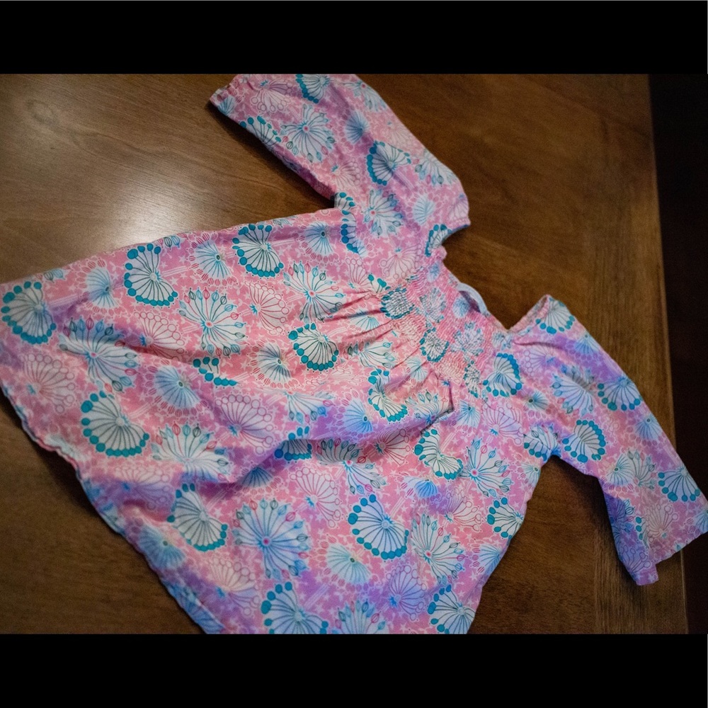 Girls elephantito smocked tunic in vibrant colors
